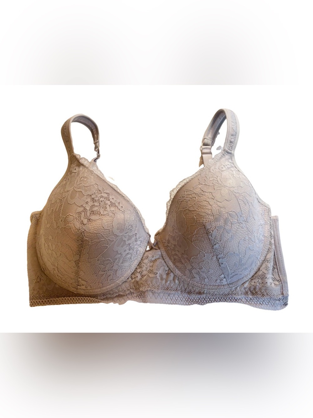Jessica Simpson Lace T-Shirt Bra in Light Taupe